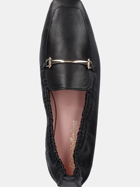 Pretty Ballerinas mokasyny skórzane Camille damskie kolor czarny na płaskim obcasie 52215_A