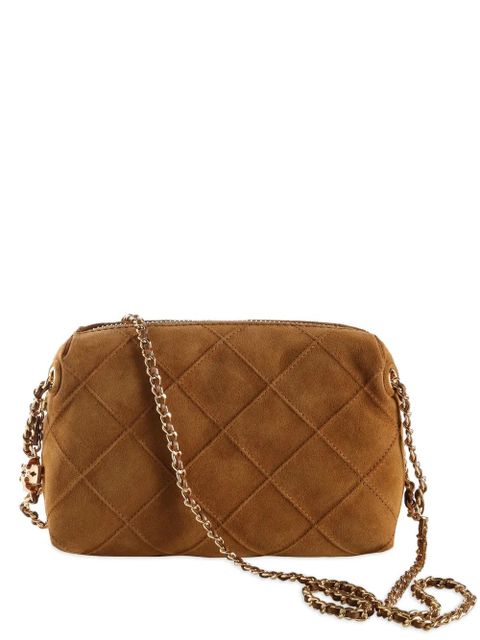 Tory Burch Fleming suede mini bag - Brown - zdjęcie produktu nr 1