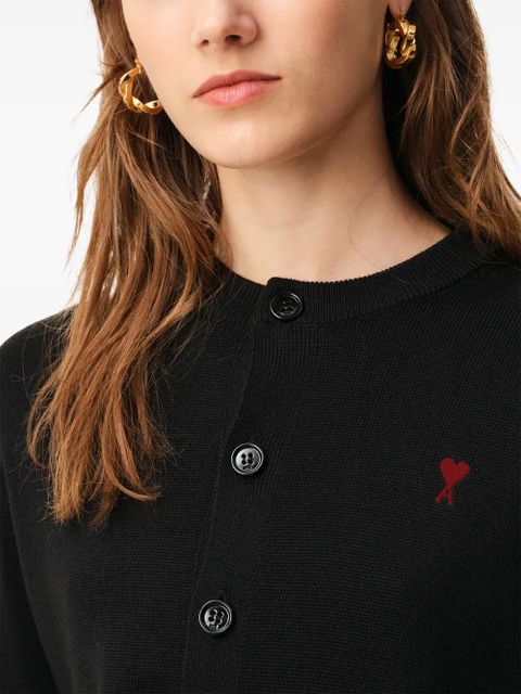 AMI Paris Ami De Coeur wool cardigan - Black