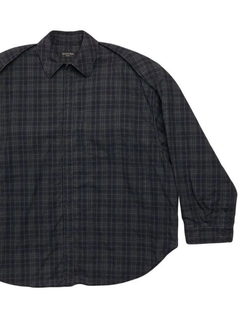 Balenciaga plaid-pattern shirt - Blue