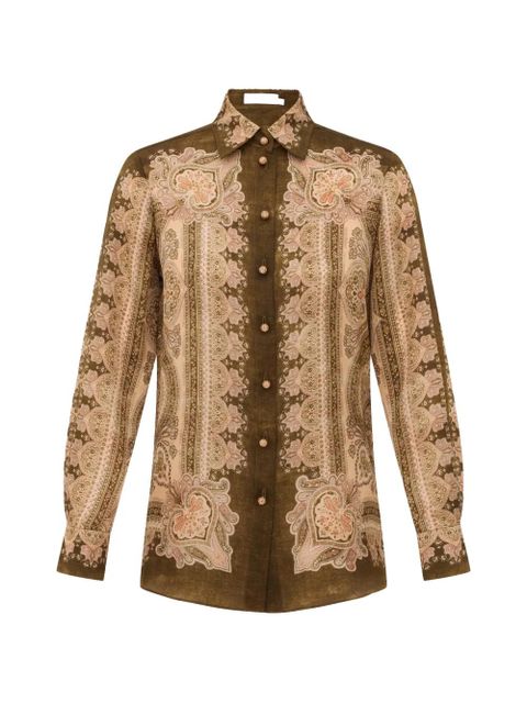 ZIMMERMANN Luna paisley buttoned shirt - Green - zdjęcie produktu nr 1