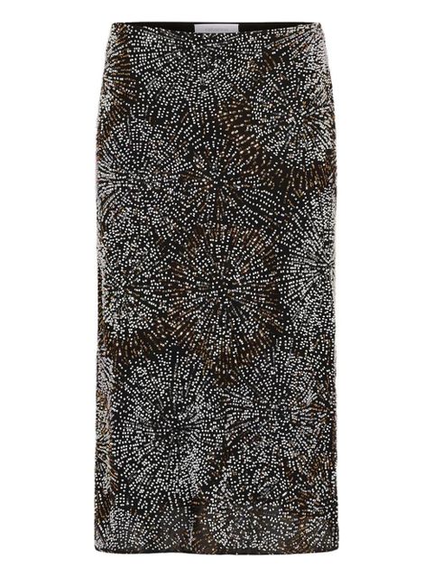 Rabanne crepe embroidered pearl skirt - Black - zdjęcie produktu nr 1