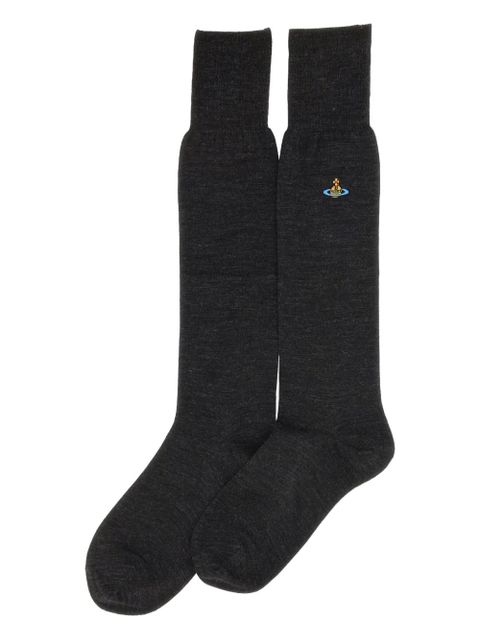 Vivienne Westwood Orb embroidered socks - Grey