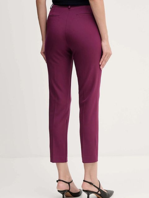 United Colors of Benetton spodnie damskie kolor fioletowy proste high waist 4L4H557R4 - zdjęcie produktu nr 2