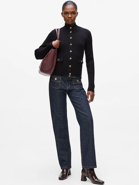 Karl Lagerfeld kardigan damski kolor czarny A4W18040