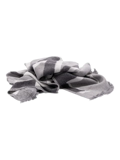 LOEWE logo fringed scarf - Grey - zdjęcie produktu nr 1