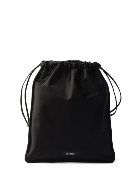 Prada Wish drawstring logo pouch - Black - zdjęcie produktu nr 1