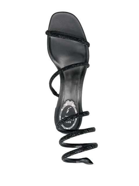 René Caovilla Cleo 50mm leather sandals - Black