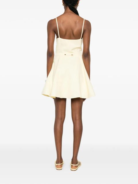 Maje belted flared dress - Yellow