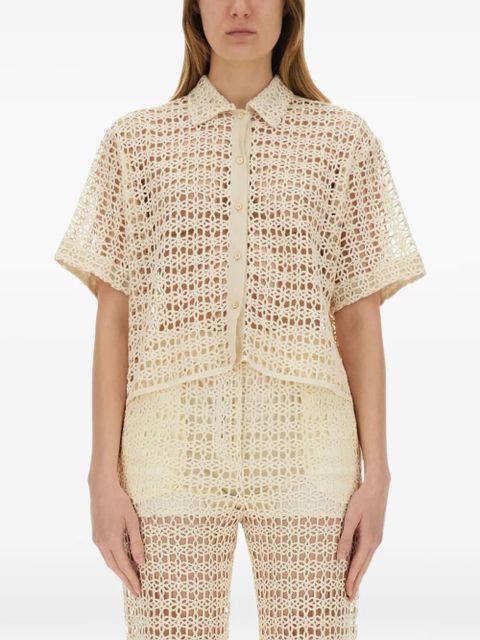 Alysi macrame shirt - Neutrals - zdjęcie produktu nr 1