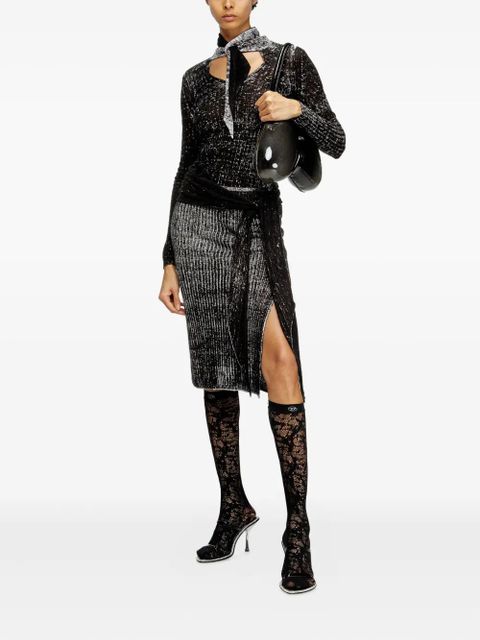 Diesel M-Eganoid midi skirt - Black