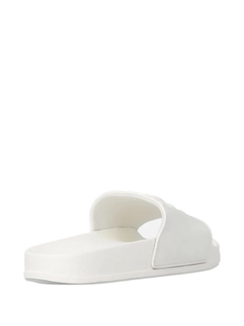 PINKO logo-embossed slides - White