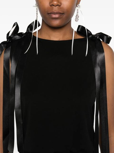 Simone Rocha bow ribbon tank top - Black - zdjęcie produktu nr 2