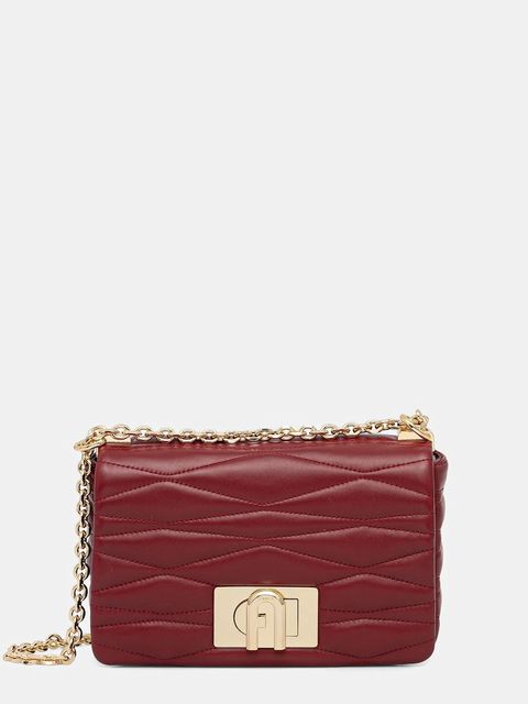 Furla torebka skórzana kolor bordowy WB01671.BX3221.CGQ00 - zdjęcie produktu nr 1