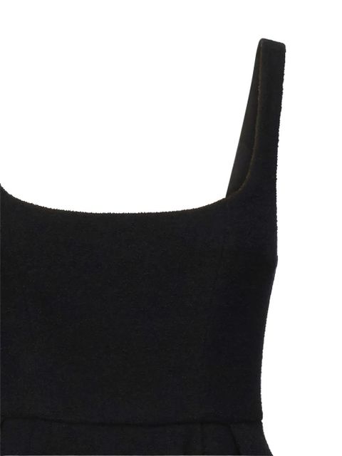 Alessandra Rich square-neck pleated dress - Black - zdjęcie produktu nr 2