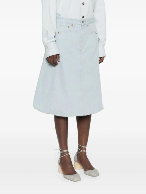 Victoria Beckham denim midi skirt - Blue