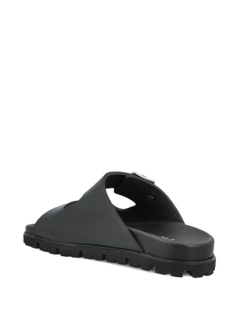 Prada buckle strap sandals - Black
