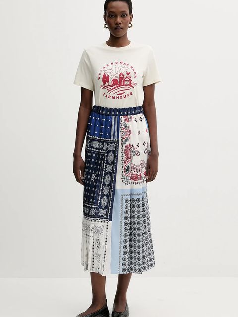 Weekend Max Mara t-shirt bawełniany CLOWN damski kolor beżowy 2525976012600