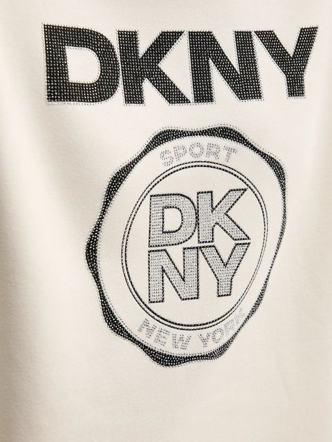Dkny bluza damska kolor beżowy z nadrukiem DP5T1340