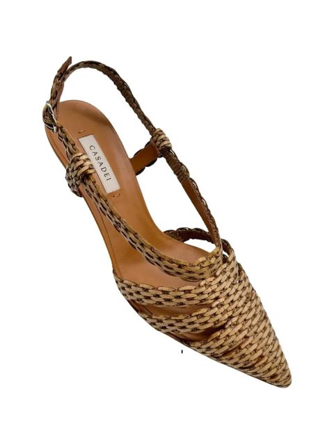 Casadei Julia Avenida woven sandals - Neutrals
