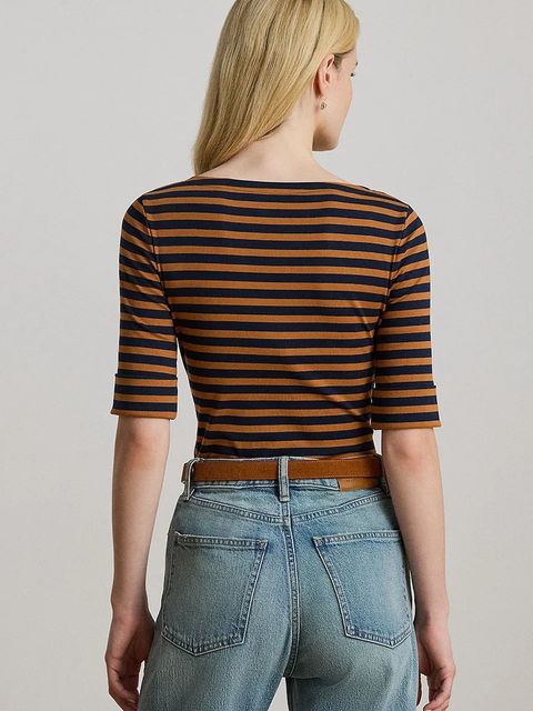 Lauren Ralph Lauren bluzka damska kolor brązowy wzorzysta 200980041 - zdjęcie produktu nr 2