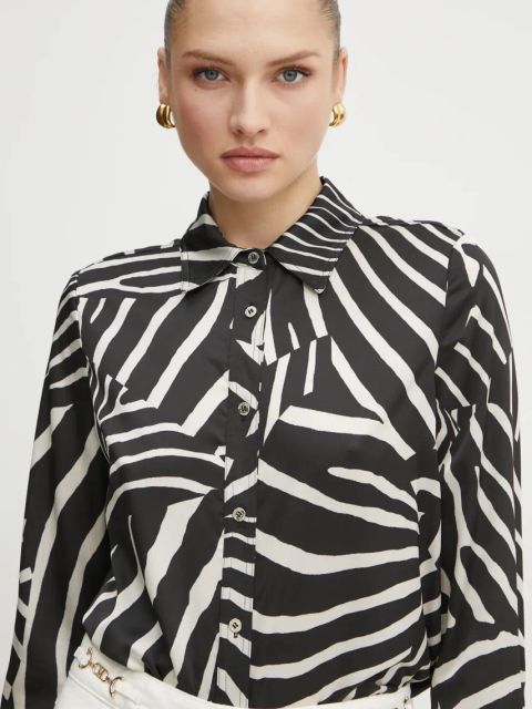 Marciano Guess koszula MOLLY damska kolor czarny regular z kołnierzykiem klasycznym 5RGH34 9917Z