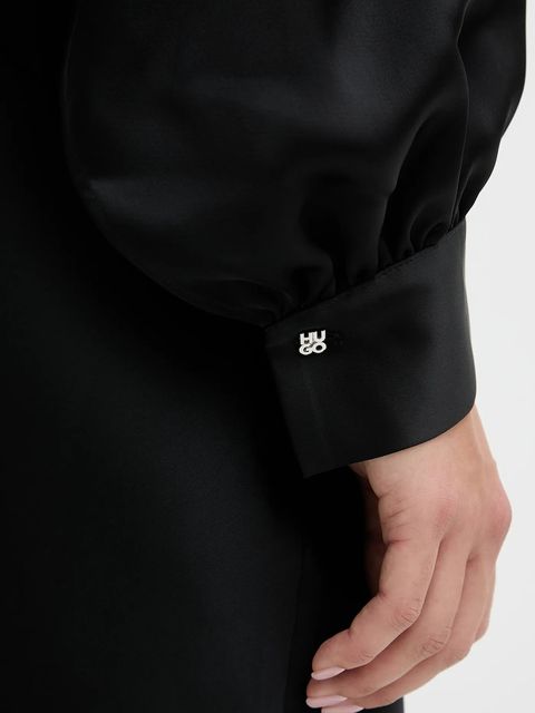 HUGO sukienka kolor czarny maxi prosta 50552970