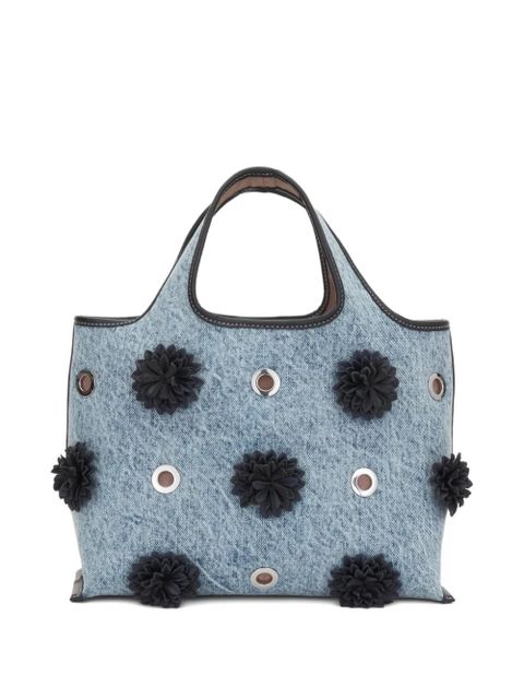 3.1 Phillip Lim flower-embellished eyelet tote bag - Blue - zdjęcie produktu nr 2