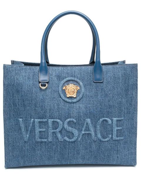 Versace Medusa denim tote bag - Black - zdjęcie produktu nr 1