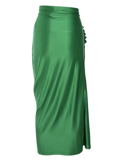 Rabanne draped-detail skirt - Green - zdjęcie produktu nr 2