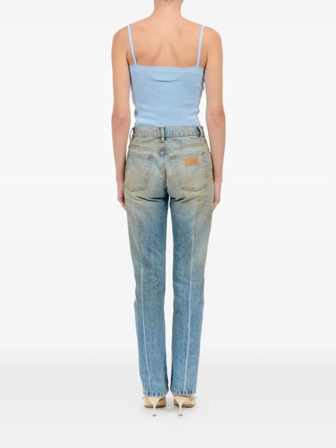 MM6 Maison Margiela straight-leg five-pocket jeans - Blue