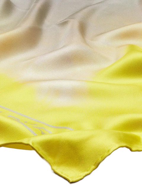 Tory Burch tie-dye silk square scarf - Neutrals