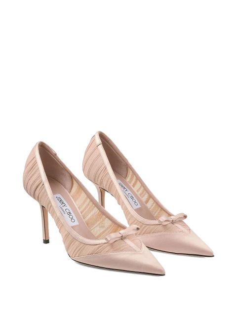 Jimmy Choo 85mm Love bow pumps - Neutrals