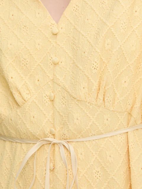 Answear.LAB sukienka kolor żółty midi rozkloszowana