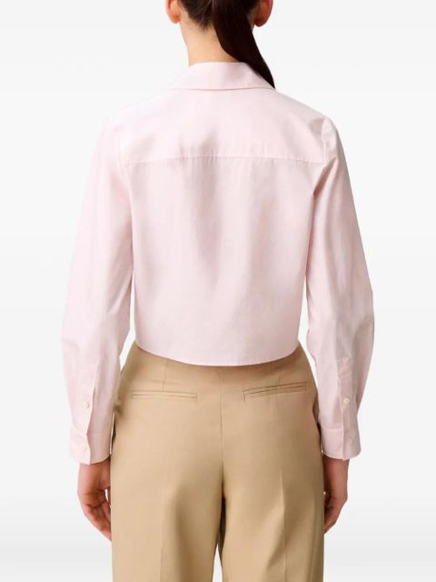Claudie Pierlot cutout buttoned cotton shirt - Pink