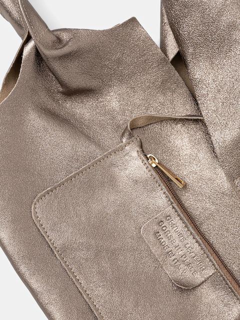 Answear.LAB torebka skórzana kolor brązowy