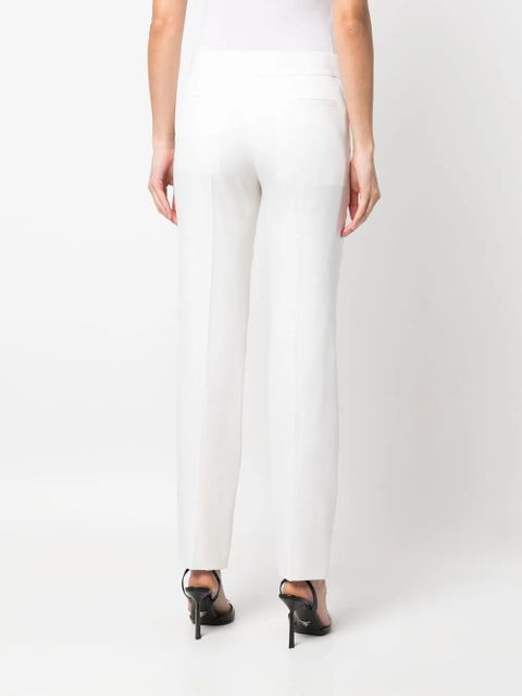 Givenchy logo-plaque tailored trousers - White
