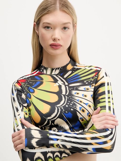 adidas longsleeve x Farm Rio damski kolor multicolor z półgolfem JL8650