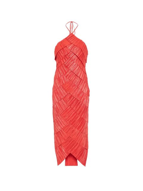 Cult Gaia Patrizia pleated halterneck dress - Red - zdjęcie produktu nr 1