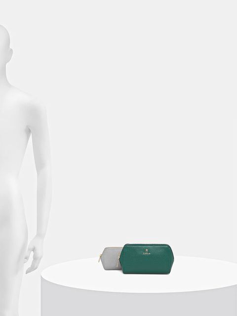 Furla kosmetyczka skórzana 2-pack kolor zielony WE00453.ARE000.4348S