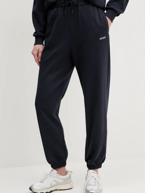 Guess spodnie dresowe NIGELLA damskie kolor granatowy gładkie V5GB03 KCS01