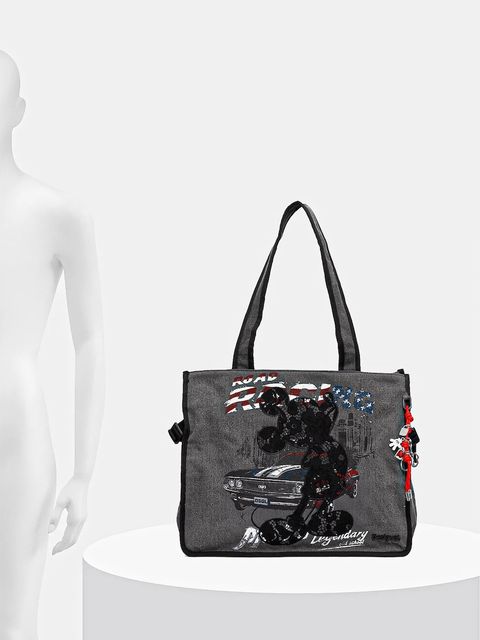 Desigual torebka MICKEY STUD kolor szary 25WAXD20