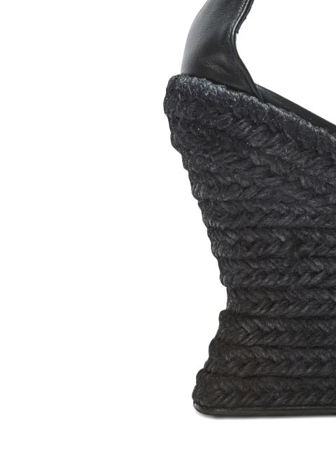 Balmain Anthem wedge espadrilles - Black