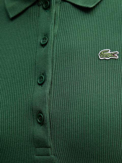 Lacoste polo bawełniane kolor zielony DF5377