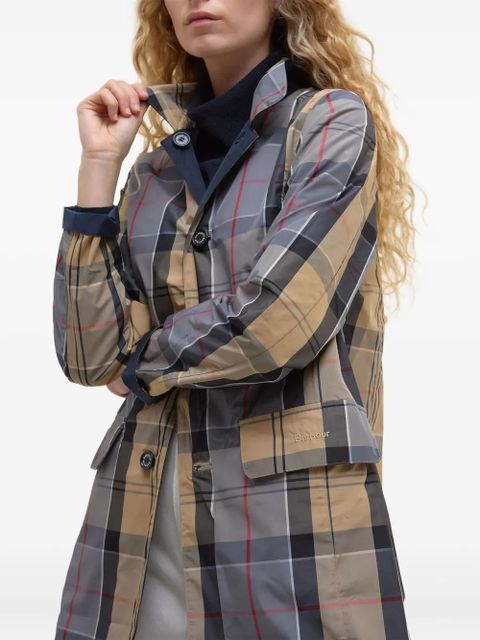 Barbour Babbity reversible plaid-lined raincoat - Blue