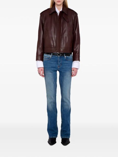 Zadig&Voltaire Kimo button leather jacket - Red - zdjęcie produktu nr 2