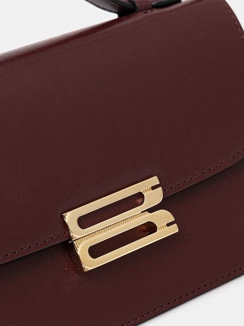 Victoria Beckham torebka skórzana kolor bordowy B424AAC005976A