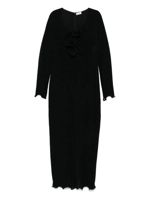 Magda Butrym floral-appliqué maxi dress - Black - zdjęcie produktu nr 1
