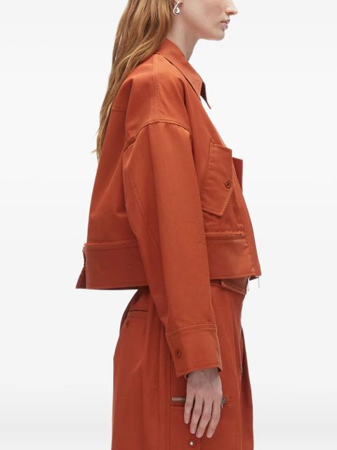3.1 Phillip Lim zip-front pocket shirt jacket - Orange