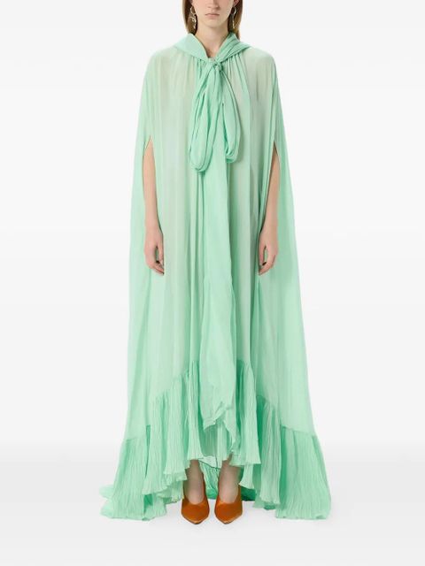 Blumarine hooded cape dress - Green - zdjęcie produktu nr 2